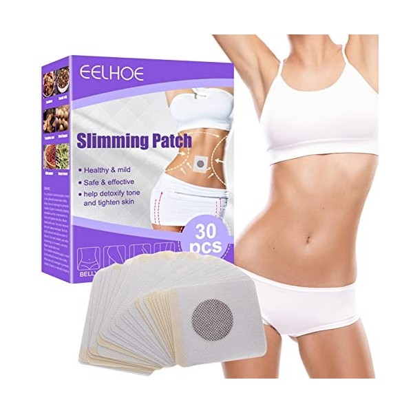 Cipliko 30 Patchs Minceur pour lestomac - Pansement Abdominal pour la Perte Poids - Patch Fin Belly Button - Patch Naturel -