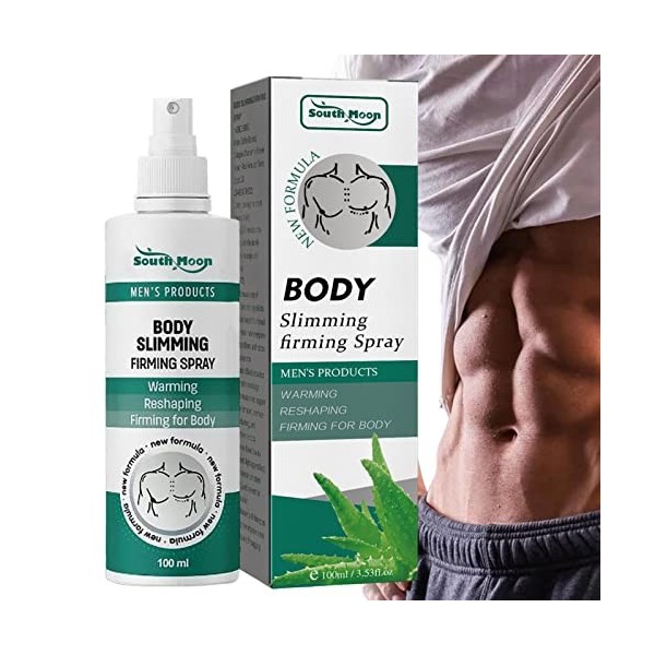 hanwen Spray amincissant pour le corps | Spray pour renforcer les muscles pectoraux, spray amincissant facile à absorber pour