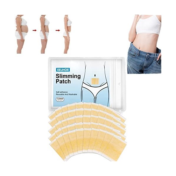 Parches Fujimint para Bajar De Peso - Natural Plant Navel Patch - Herbal Abdomen Waist Patch for Men and Women 50 Pcs 