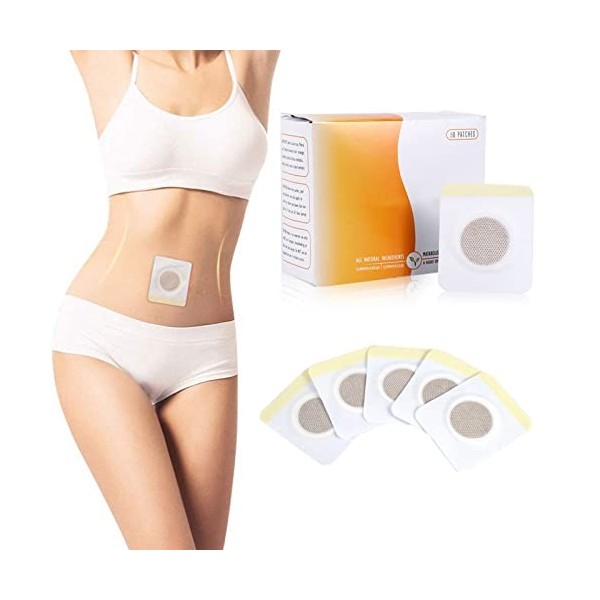 Natudeco Patch amincissant pour le nombril Patch amincissant pour le ventre Patch amincissant pour la beauté du corps, 30pcs/