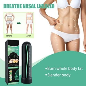 GFRGFH 3 Pièces Inhalateur Nasal Corps Amincissant Et Detox Laromathérapie Favorise la Digestion Et LAbsorption des Graisse