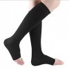 Chaussettes de compression, chaussettes de compression à bout ouvert Haute élasticité Doux Confortable pour les femmes pour u