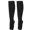 Stocks de compression à bout ouvert, chaussettes de compression confortables et antidérapantes noires absorbant la sueur pour