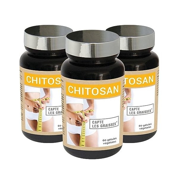 NUTRIEXPERT - Chitosan - Complément alimentaire - Absorbe Sucres et Graisses - Réduit lappétit - Favorise lamincissement - B...