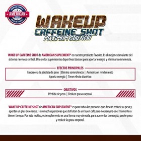 AS American Suplement | Pre Workout Wake Up Caféine Shot | 100 Gélules | Saveur neutre | Contient de la Caféine | stimulant |