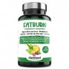 DIETIFEED Fatburn - Brûleur de graisses puissant pour femme et homme à base dextrait de thé vert, bromélaïne et chrome pour 