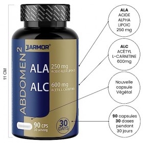 J.Armor 90 Gelules Brule Graisse Puissant Perte de Poids Pour Hommes et Femmes Naturel Minceur Carnitine Abdomen Ala Alc
