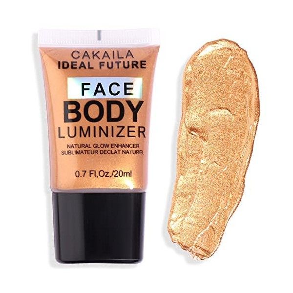 GL-Turelifes Face Glow Liquid Illuminator, Body Natural Glow Enhancer Luminizer Bronzer Smooth Shine Shimmer Liquid Foundatio