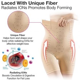 Asfnn Angelslim Negative Oxygen ION Fat Burning Tummy Control & Detox Bodysuit Color : Skin, Size : XXL 85-100KG 