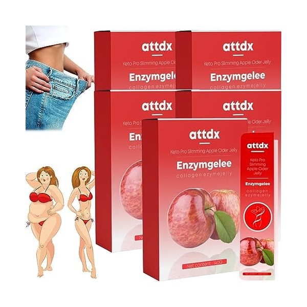 ATTDX ProSlimming AppleCider Jelly, ATTDX Proslimming Jelly, Booster De Métabolisme Et Coupe-faim, Gelée Amincissante Brûle-g