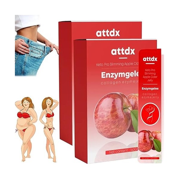 ATTDX ProSlimming AppleCider Jelly, ATTDX Proslimming Jelly, Booster De Métabolisme Et Coupe-faim, Gelée Amincissante Brûle-g