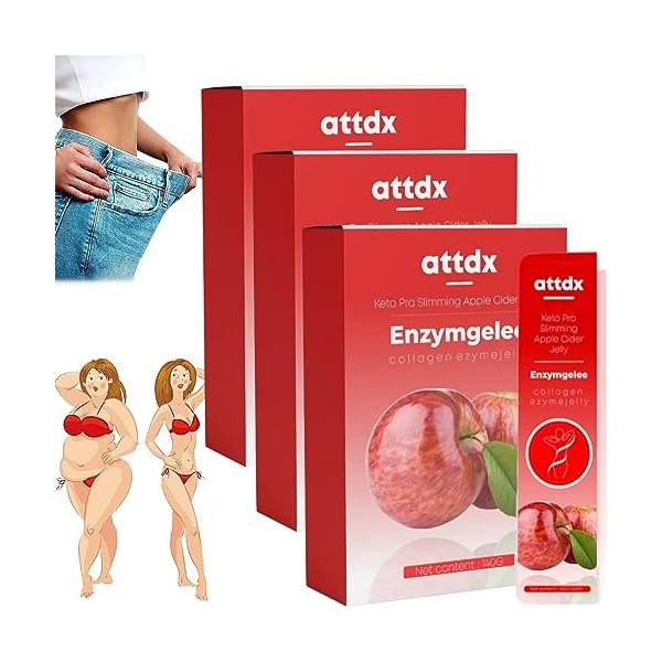 ATTDX ProSlimming AppleCider Jelly, ATTDX Proslimming Jelly, Booster De Métabolisme Et Coupe-faim, Gelée Amincissante Brûle-g