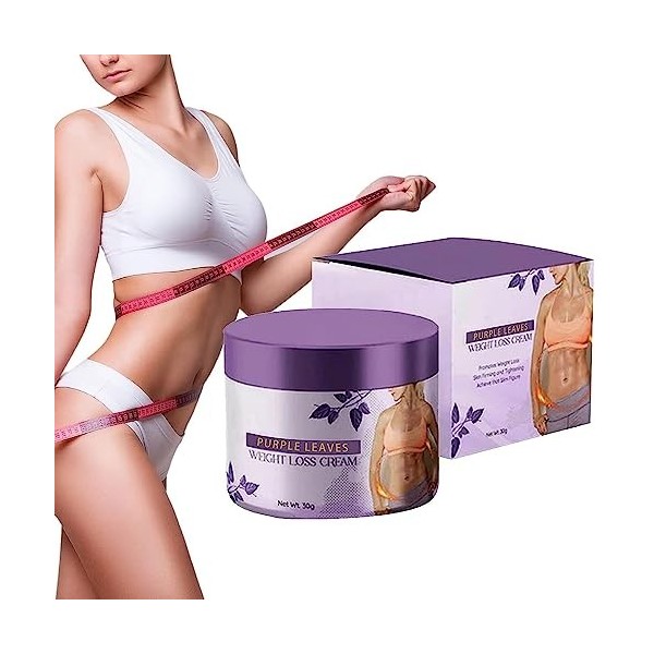 NELLN Crème de Perte de Poids aux Feuilles Violettes, crème brûle-Graisse, crème Anti-Cellulite, crème Chaude brûle-Graisse G