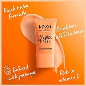 NYX Professional Makeup Primer Bright Maker, Base de Maquillage, Base de Teint Illuminatrice à lExtrait de Papaye, Infusé au