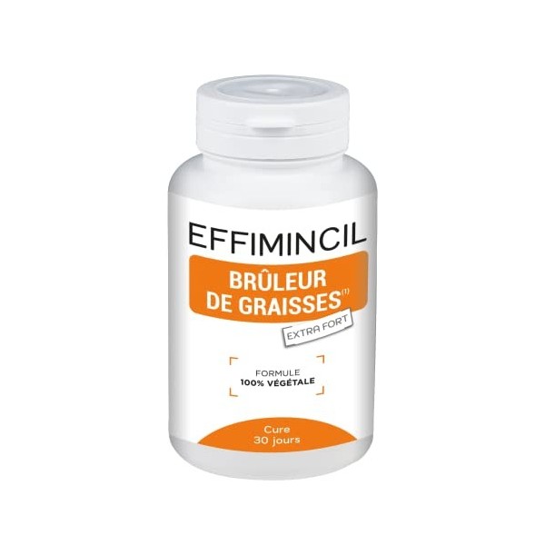 NUTRIEXPERT - Effimincil brûleur de graisses - Formule 100% végétale - Double action minceur - Cure de 30 j - 120 gélules vég