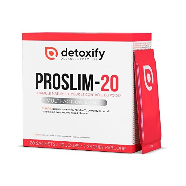 Detoxify ProSlim-20 | Coupe Faim Puissant Et Efficace Per Minceur | Bruleur  De Graisse Puissant | Detox | Perte de poids rapi