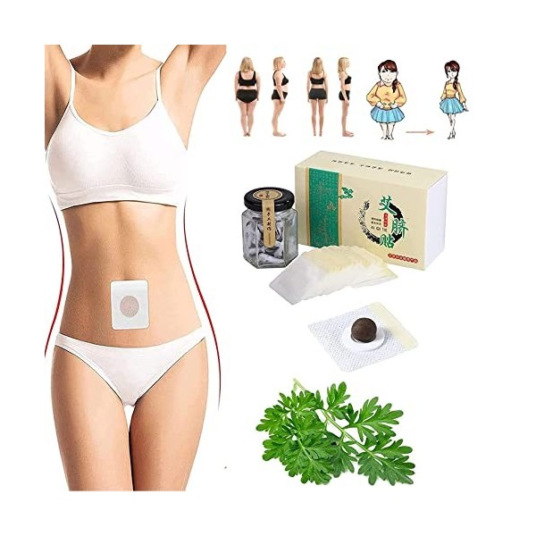 Updays 120 PCS Navel Patch, Effective Healthy Ancient Remedy Slimming Belly Pellet, Mugwort Navel Sticker, Perfect Detox Slim