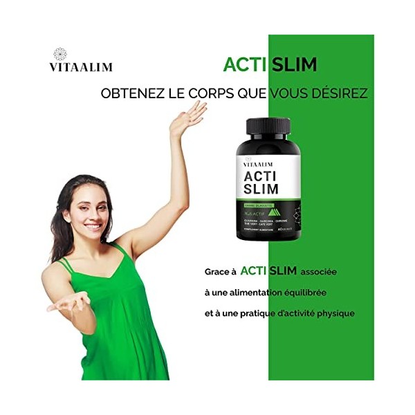 ACTI SLIM : Coupe Faim - Brûleur de Graisse - Réducteur Envie de Sucré | Objectif Minceur - Perte de Poids | Actifs Naturels 