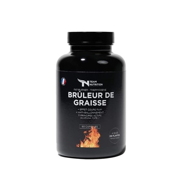 BRÛLEUR DE GRAISSE Hyper Efficace 90 CAPS | TEAM NUTRITION | Booste Métabolisme | Coupe-Faim & Régulateur dAppétit | Lutte C