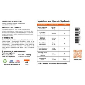 Actifminceur® - 120 gélules | Brûleur de graisses | Perte de poids | 100% naturel | Fabriqué en France | Nutrition pro