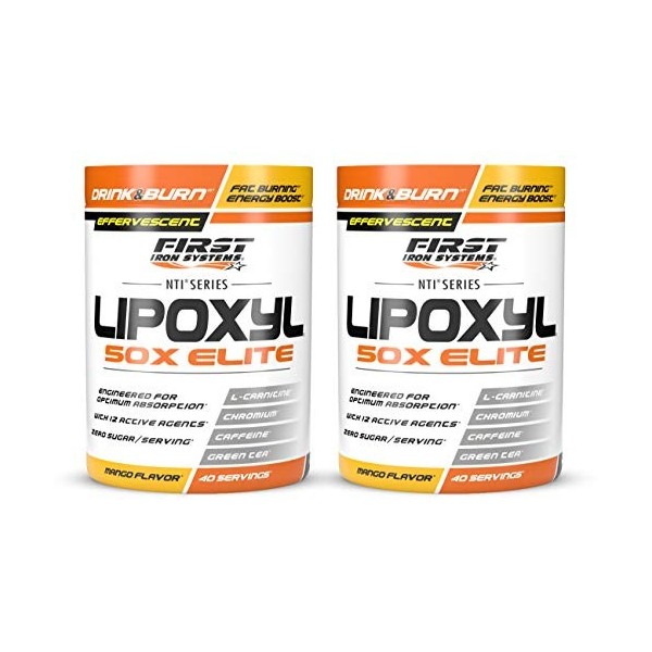 LIPOXYL 50X Elite pack de 2 boites saveurs différentes 2x400g