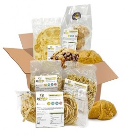 Pack 7 jours de régime cétogène: Pâtes Keto, Pain Keto, Gâteaux Keto, du petit déjeuner au dîner collations inclus