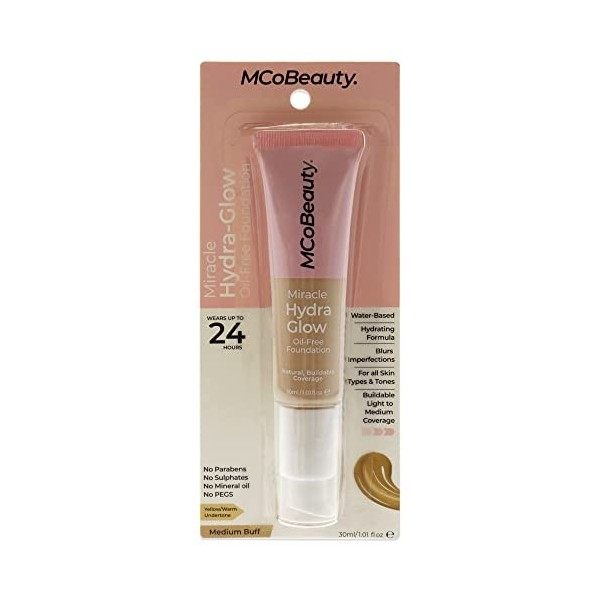 MCoBeauty Miracle Hydra Glow Oil-Free Foundation - Medium Buff For Women 1.01 oz Foundation