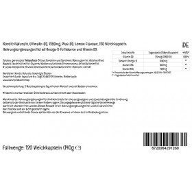 Nordic Naturals, Ultimate Omega-D3, 1280mg dOméga-3, avec EPA, DHA et Vitamine D3, Haute Dosé, Goût Citron, 120 Capsules mol