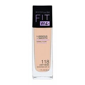 Maybelline New York Make Up Fit Me! Fond de teint SPF18 pour peaux sans défaut Tous types de peau N°118 Beige clair 30 ml