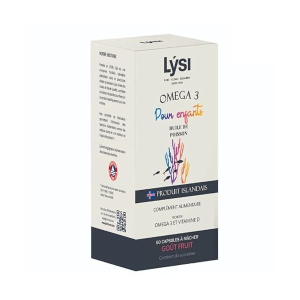 Lysi - Oméga 3 enfants Capsules à mâcher 60 capsules 