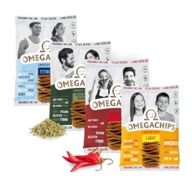 OmegaChips Graines de lin Gourmet Herbes – Snack sain avec oméga-3, parfait pour les amateurs de sport et les amateurs de san