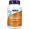 Now Foods, Molecularly Distilled Omega-3 Omega-3 Distillé Moléculairement , avec EPA et DHA, Haute Dosé, 100 Capsules molles