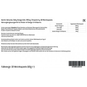 Nordic Naturals, Daily Omega Kids, 340mg dOméga-3, pour Enfants, avec EPA et DHA, 30 Capsules molles, Testé en Laboratoire, 