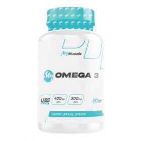 MyMUSCLE - My Omega 3 - Huile de Poisson Concentrée de Qualité Supérieure - 90 Capsules Molles