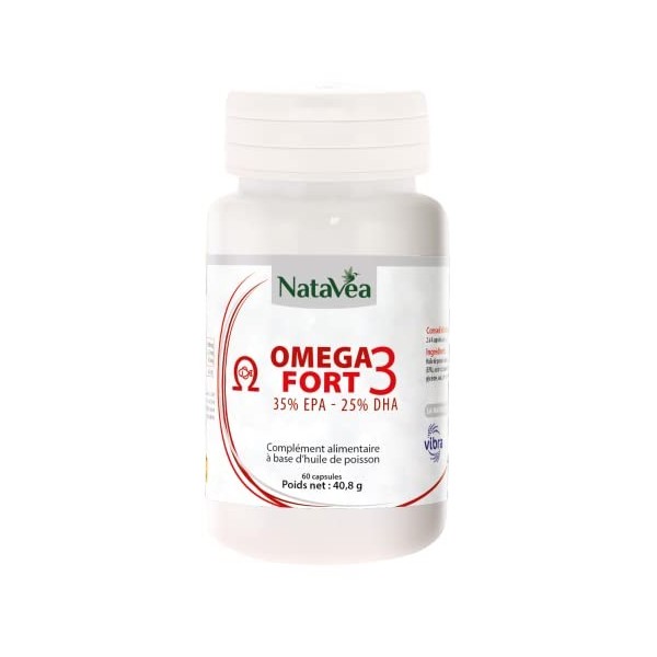 Omega 3 Fort 35% EPA 25% DHA - 60 capsules - NataVéa