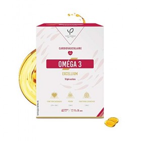 Oméga 3 Excellium - Huile de poisson de qualité supérieure - Complément alimentaire pour aider à maintenir le bien etre du co