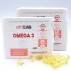 EffiLAB | Complement alimentaire omega 3 | Fonctionnement cardiovasculaire normal grâce à EPA et DHA | Lot de 2 piluliers de 