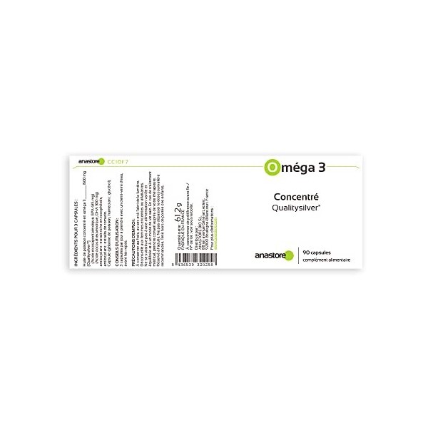 Oméga3-500 mg / 90 capsules - QUALITÉ EPAX® certifiée sans saumon et avec un taux de pureté incomparable - Un produit pur, st