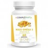 Maxi Omega 3, Huile de Poissons Sauvages 3000mg Pure | Haute Concentration EPA DHA et Vitamine E | Antioxydant Naturel | Syst