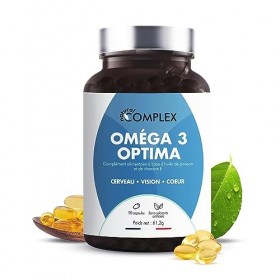 OMEGA 3 | Huile de poisson bleu sauvage, Haute concentration 2000mg, Riche en EPA & DHA | Système immunitaire, vision, mémoir