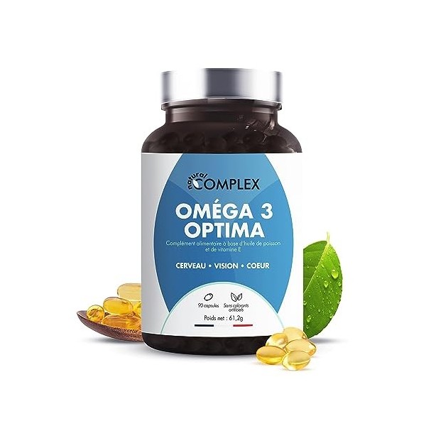 OMEGA 3 | Huile de poisson bleu sauvage, Haute concentration 2000mg, Riche en EPA & DHA | Système immunitaire, vision, mémoir