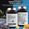 OMEGA 3 | Huile de poisson bleu sauvage, Haute concentration 2000mg, Riche en EPA & DHA | Système immunitaire, vision, mémoir