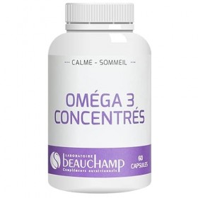 Laboratoire Beauchamp - Complément alimentaire OMEGA 3 CONCENTRES - Bonne fonction cérébrale - Mémoire - Apport en oméga 3 EP