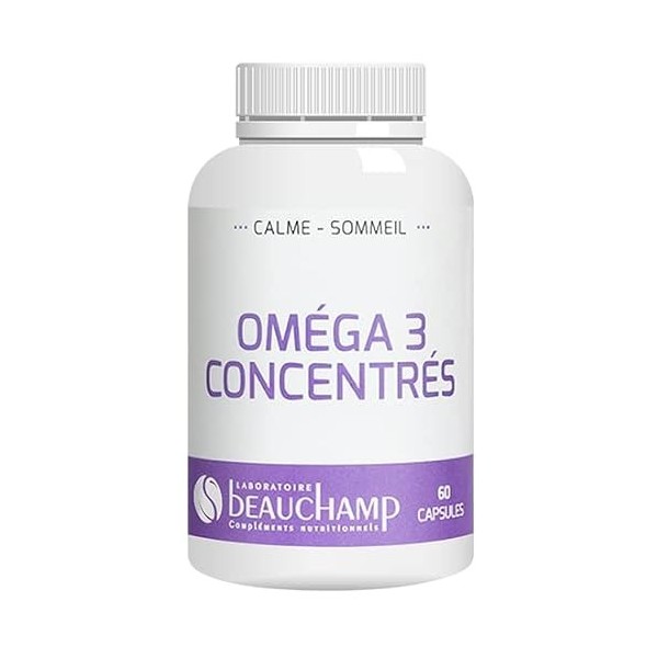 Laboratoire Beauchamp - Complément alimentaire OMEGA 3 CONCENTRES - Bonne fonction cérébrale - Mémoire - Apport en oméga 3 EP