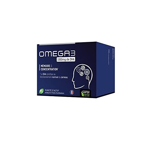 Santé Verte Omega 3 1000 mg de DHA 60 Capsules