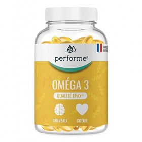 Performe - Oméga 3 • Huile Pure et Naturelle de Poisson Sauvage Qualité • Riche en Acide Gras Naturelle • EPAX Breveté • Haut