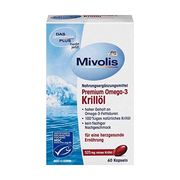 DAS gesunde PLUS Premium Omega-3 Krillöl Kapseln, 60 St