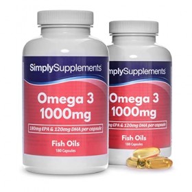 Oméga 3 1000mg| 360 Gélules | Jusqu’à 4 mois de Bienfaits | SimplySupplements