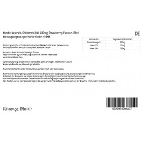 Nordic Naturals, Childrens DHA, 530mg dOméga-3 dHuile de Foie de Morue, Arôme Fraise, avec EPA et DHA, 119ml, Testé en Lab