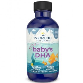 Nordic Naturals, Baby-DHA with Vitamin D3, 1050mg dOméga-3 dHuile de Foie de Morue, avec EPA et DHA, 60ml, Testé en Laborat